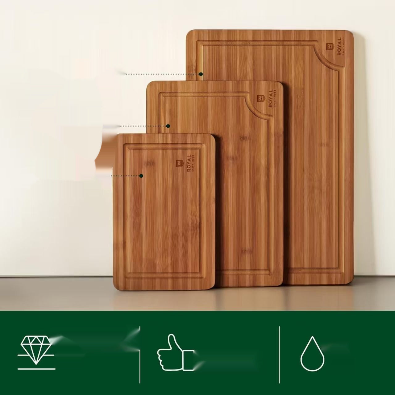 Elevate Your Kitchen Experience with Our 3-Piece Cutting Board Set